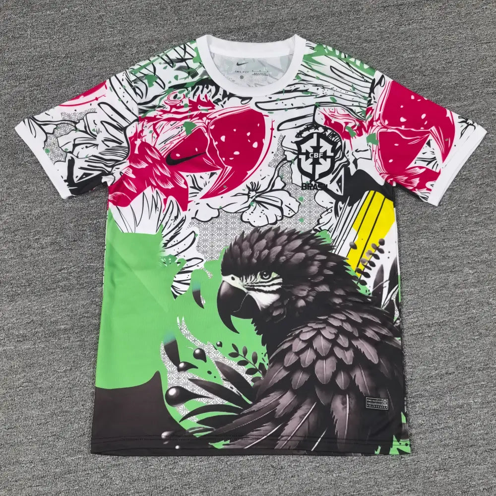 Maillot Brésil Perroquet Noir 2025/2026