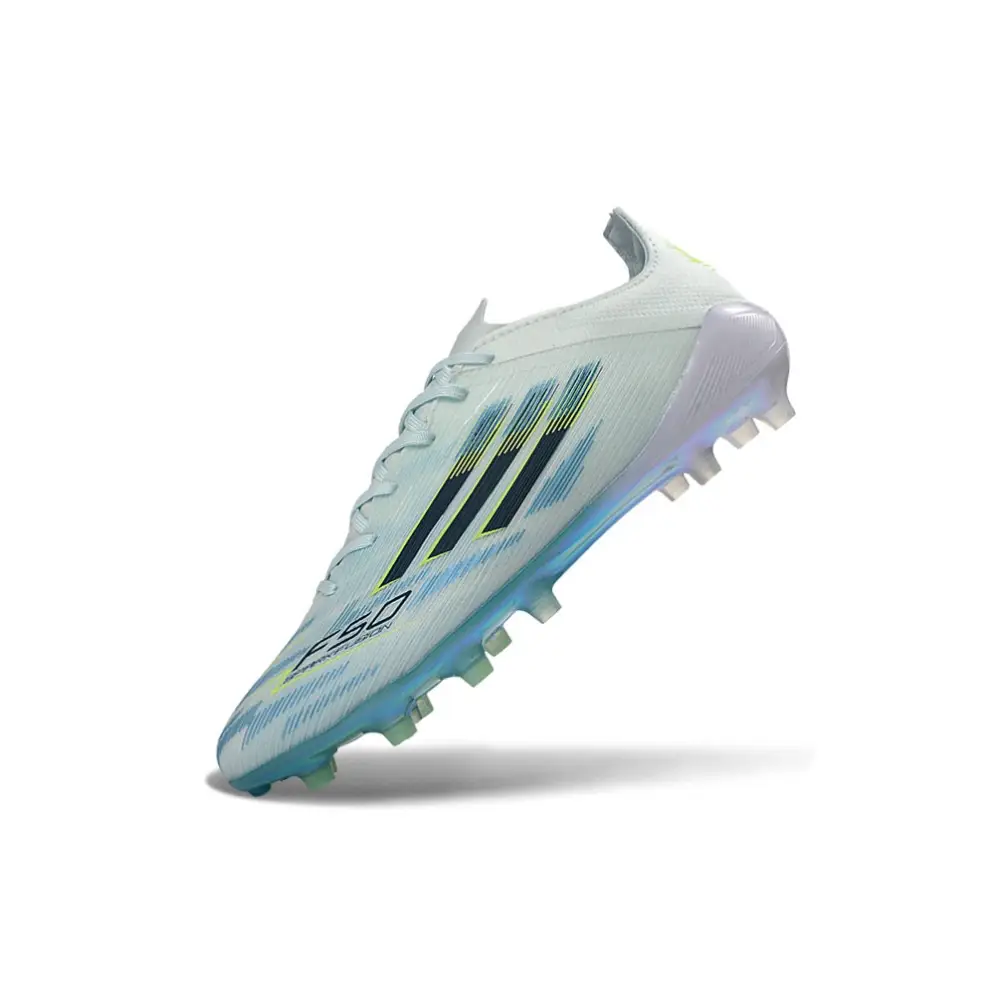Maillot Crampons Adidas F50 Blanche et bleu