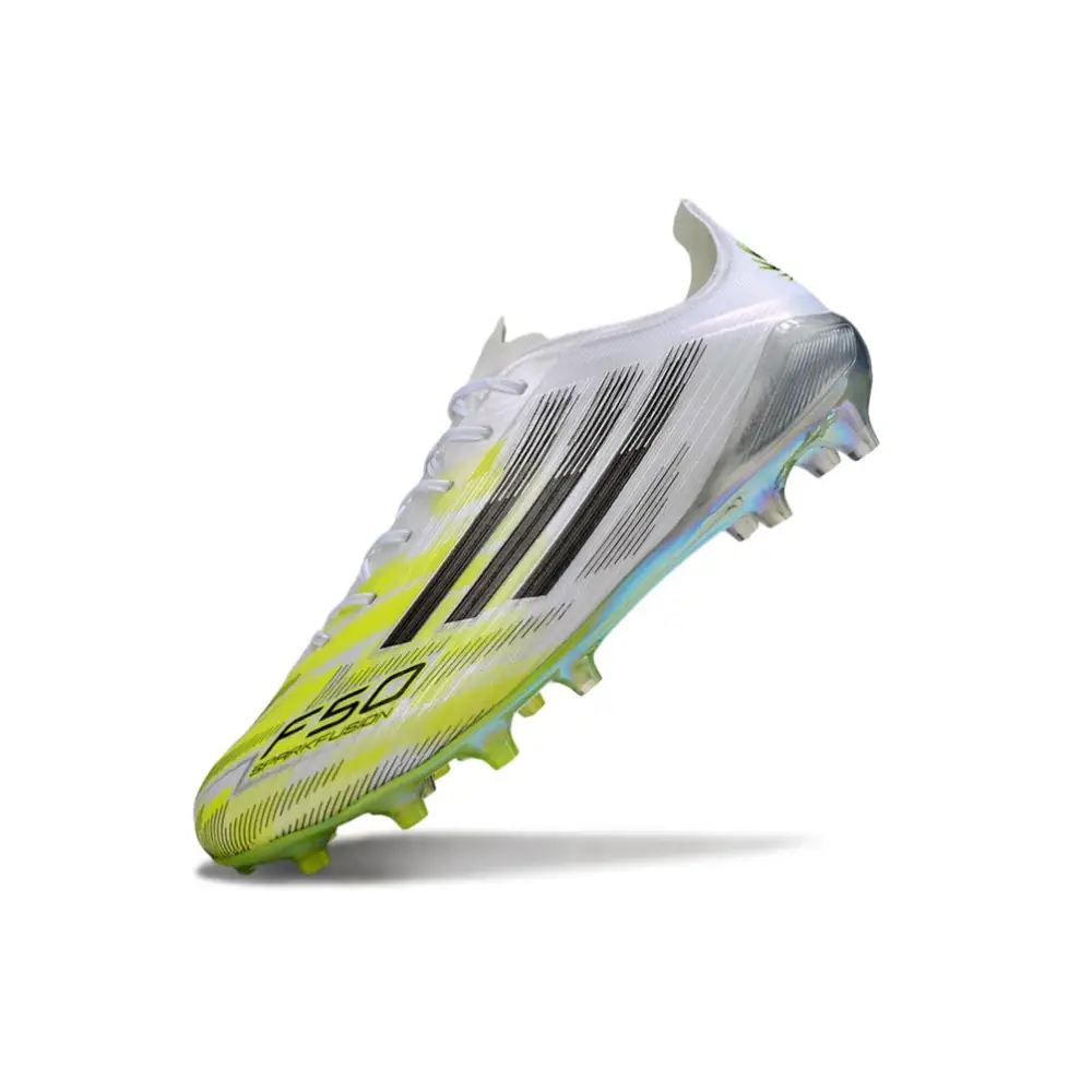 Maillot Crampons Adidas F50 Blanche et Jaune