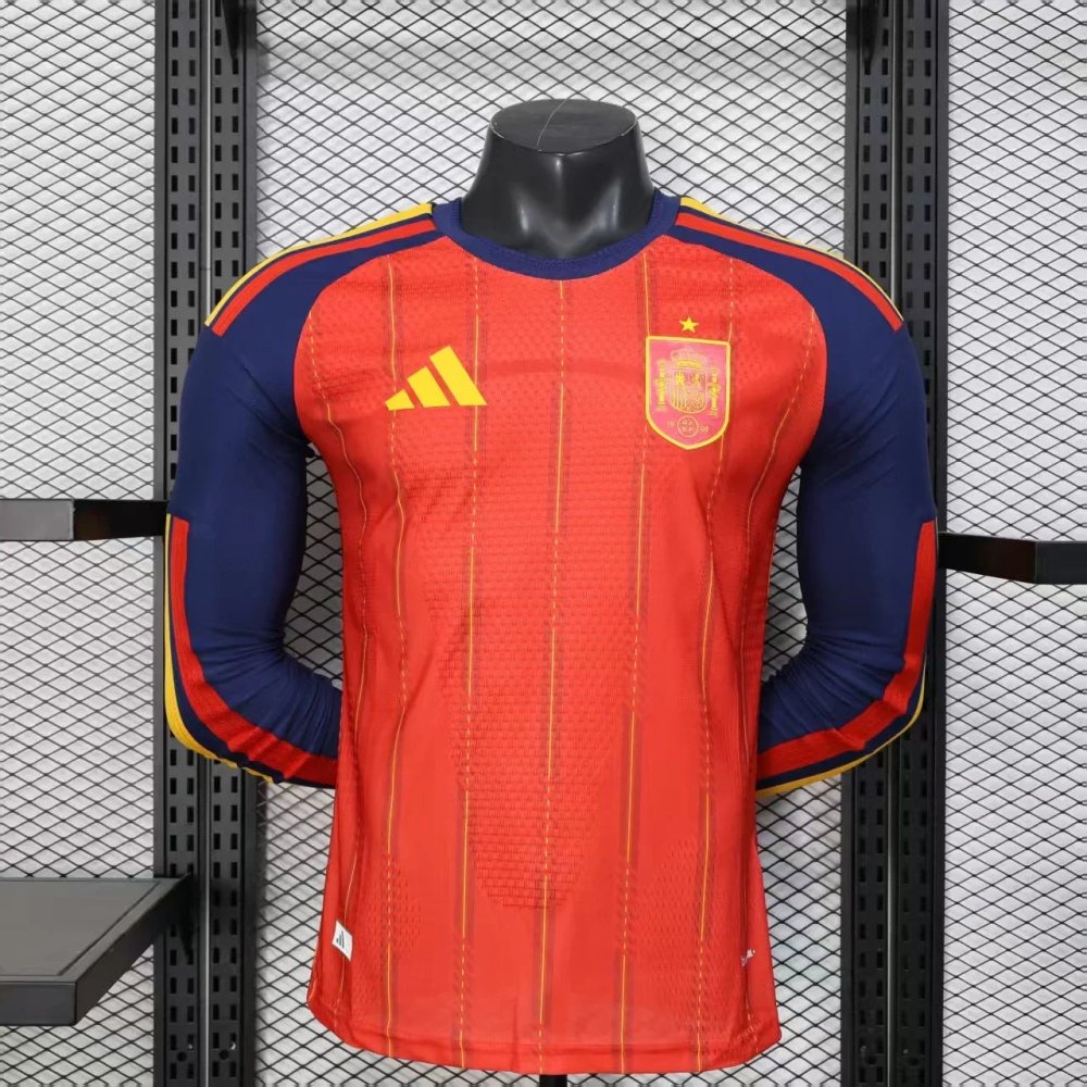 Maillot Espagne Domicile Manches Longues 2026 — Player