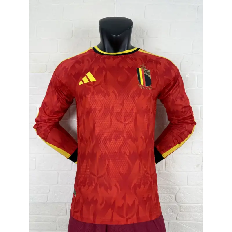 Maillot Belgique Coupe du Monde 2026 Domicile Manches Longues — Player
