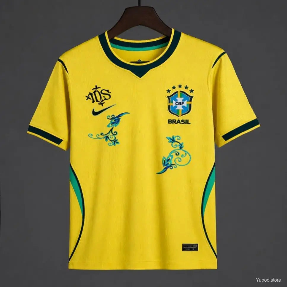 Maillot Brésil Domicile Coupe du Monde 2026 Fleural