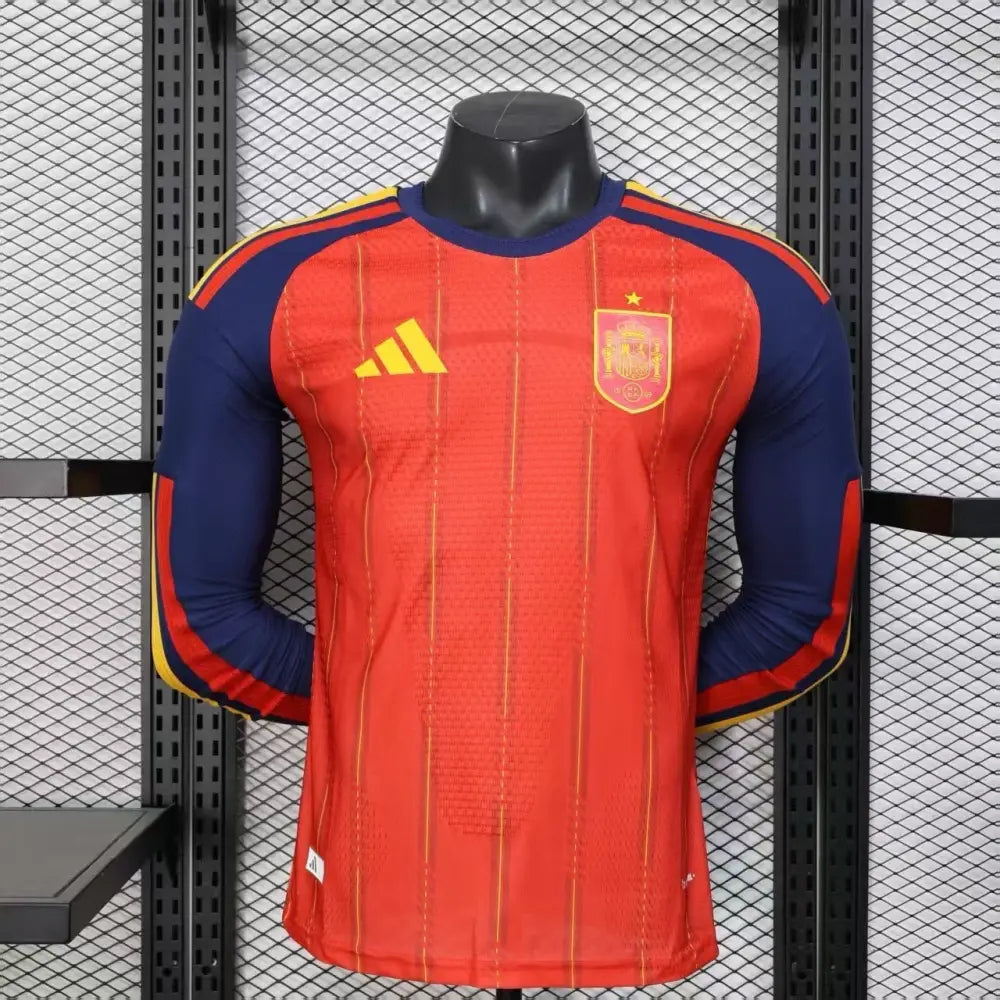 Maillot Espagne Domicile manches longues Coupe du Monde 2026 — Player