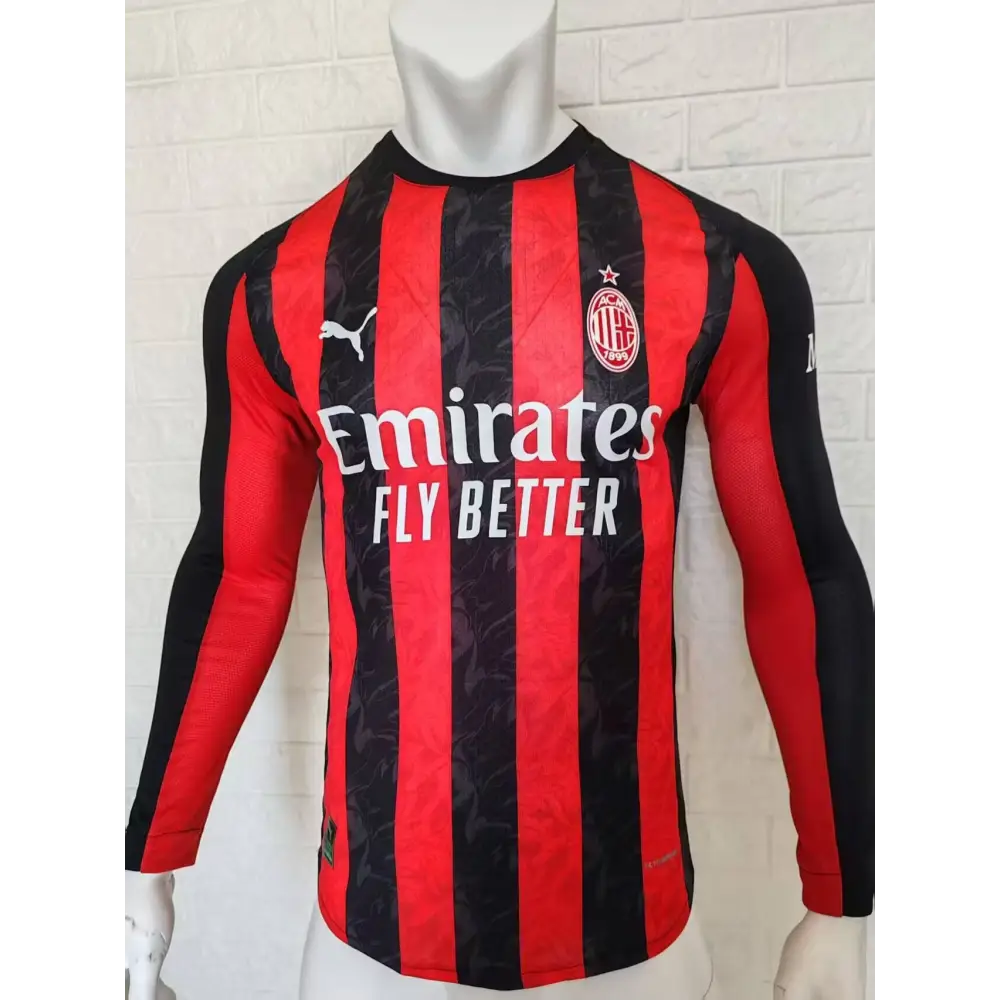 Maillot Milan AC Domicile Manches Longues 2025/2026 — Player