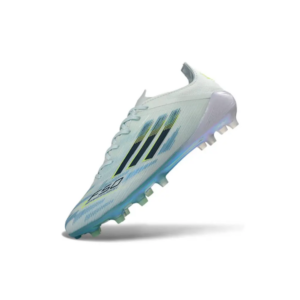 Maillot Crampons Adidas F50 Blanche et bleu