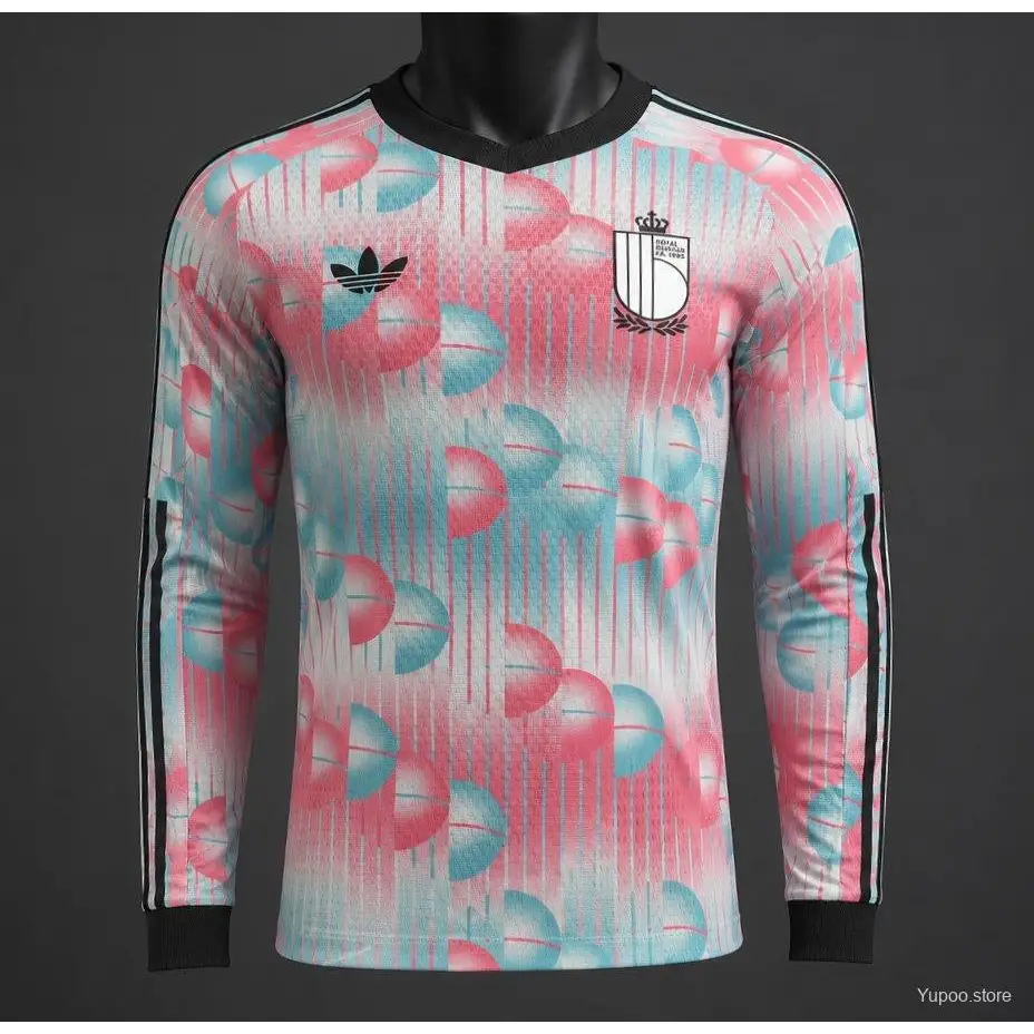 Maillot Belgique Coupe du Monde 2026 Extérieur Manches longues — Player