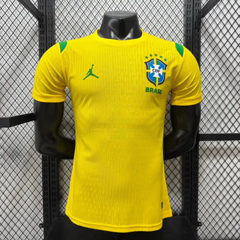 Maillot Brésil Coupe du Monde 2026 Pré match Jaune — Player
