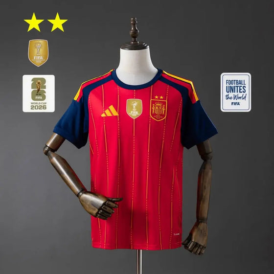 Maillot Espagne Coupe du Monde 2026 Domicile 2 étoiles