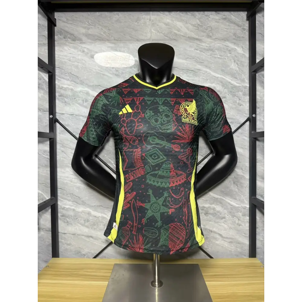 Maillot Mexique Noir & Rouge 2025/2026 — Player
