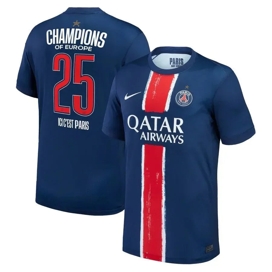 Maillot PSG Ucl Avec Flocage Domicile Édition Spéciale 2024/2025