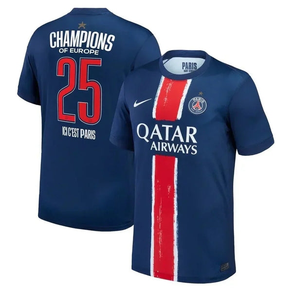 Maillot PSG Ucl Avec Flocage Domicile Édition Spéciale 2024/2025